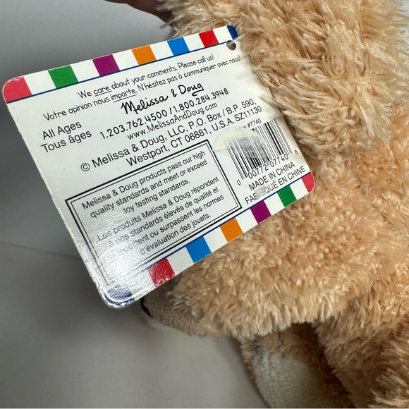 NWT. Melissa and Doug - Bliss Soft and Cuddly Tan Teddy Bear. Approx. 14”H. - Picture 11 of 12